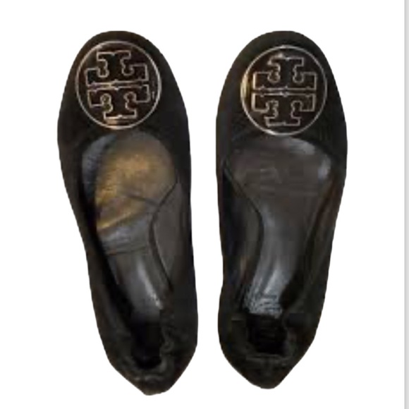 Tory Burch Reba Black Suede Sz 7 Black Suede - Picture 4 of 8